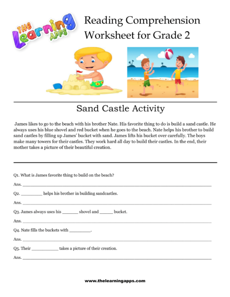 Sand Castle Activity Comprehension