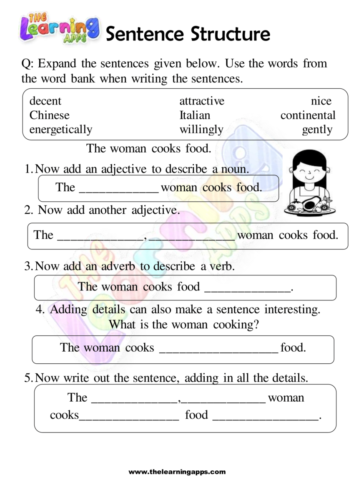 Sentence Structure Worksheet 08