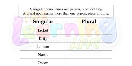Singular Plural 4
