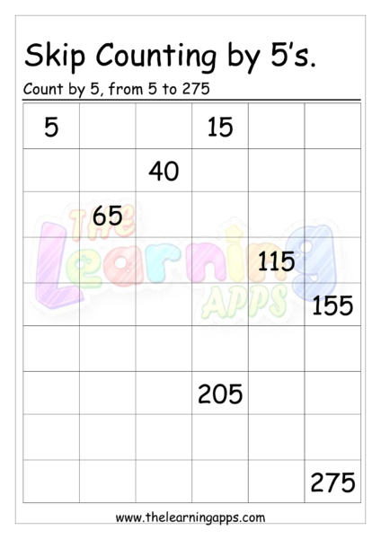 Skip Counting by 5-1 Worksheet