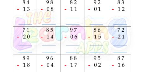 Subtraction Worksheet 3