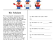 Tin Soldiers Comprehension Worksheet