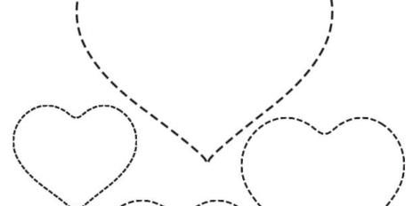 Zeichne das Herz-Arbeitsblatt nach