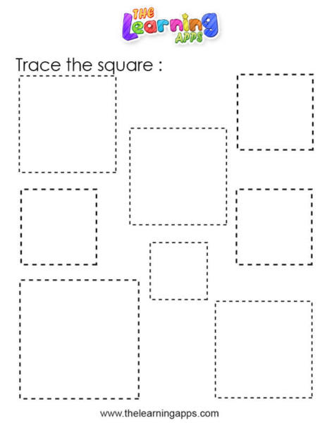 Trace the Square Worksheet