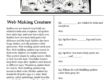 Web Making Creature Comprehension Worksheet