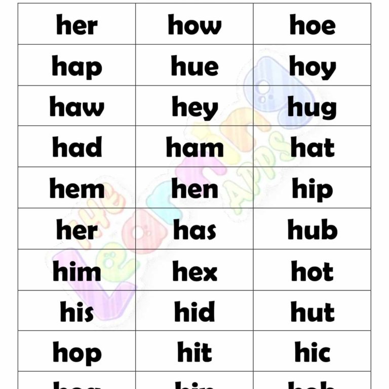 3 LETTER WORD STARTING WITH H