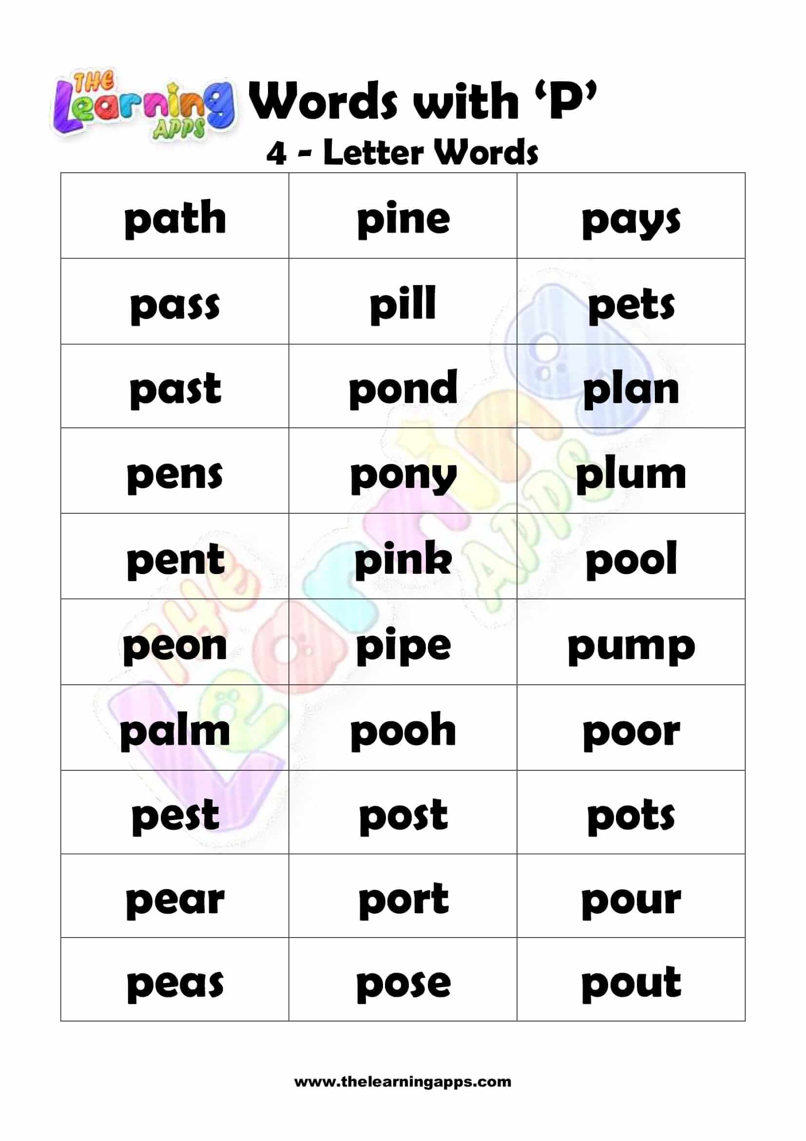 4 LETTER WORD STARTING WITH P-2