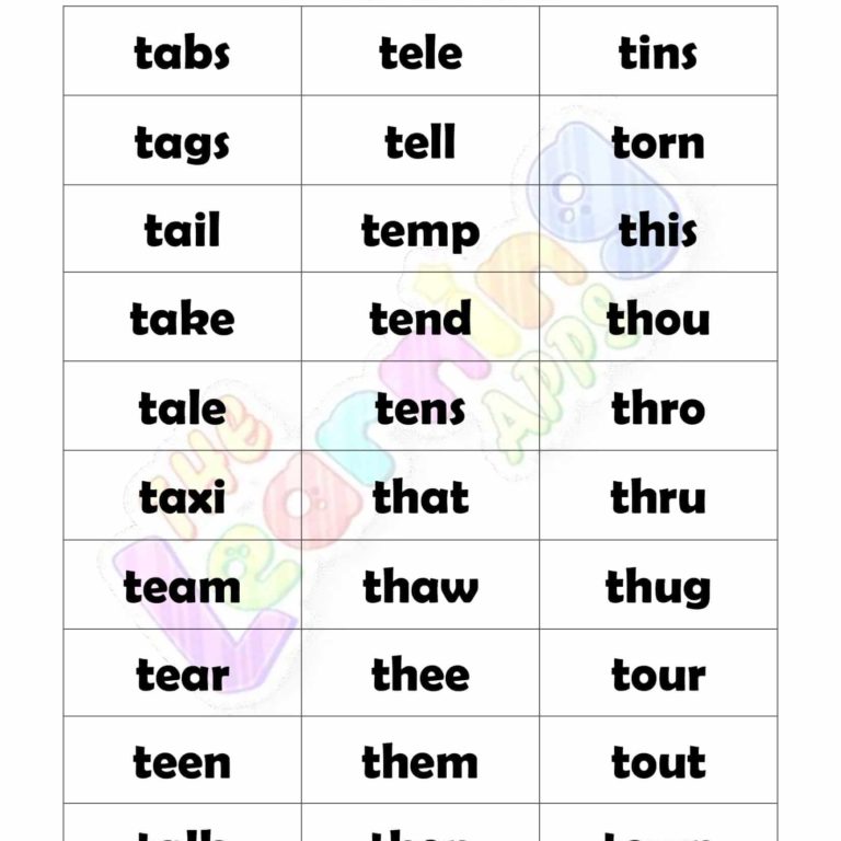 4 LETTER WORD STARTING WITH T