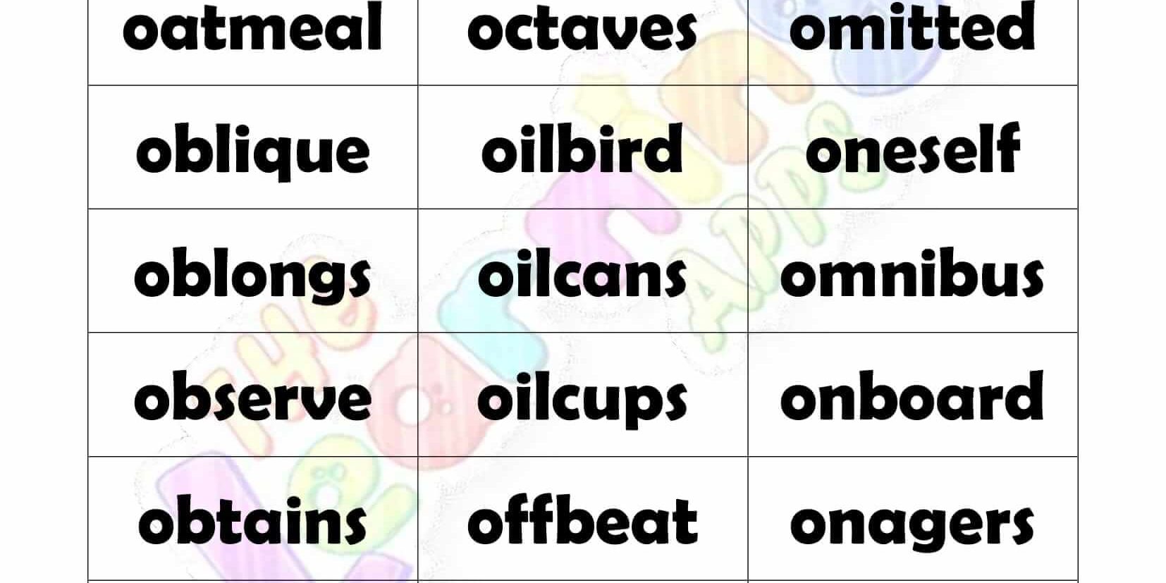 7 LETTER WORD STARTING WITH O-2