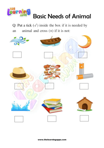 Try our free printable Basic Needs Of Animals Worksheet 07
