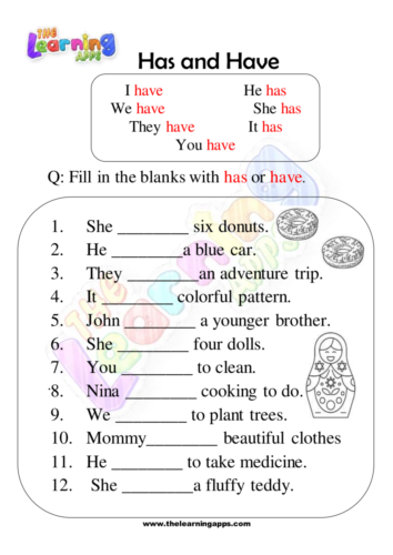 Has And Have Worksheets With Answers