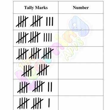 Tally Mark Worksheet 01