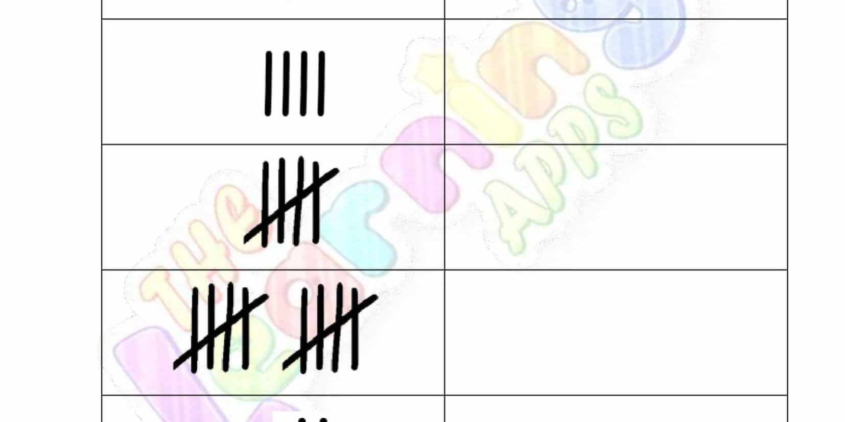 Tally Mark Worksheet 03