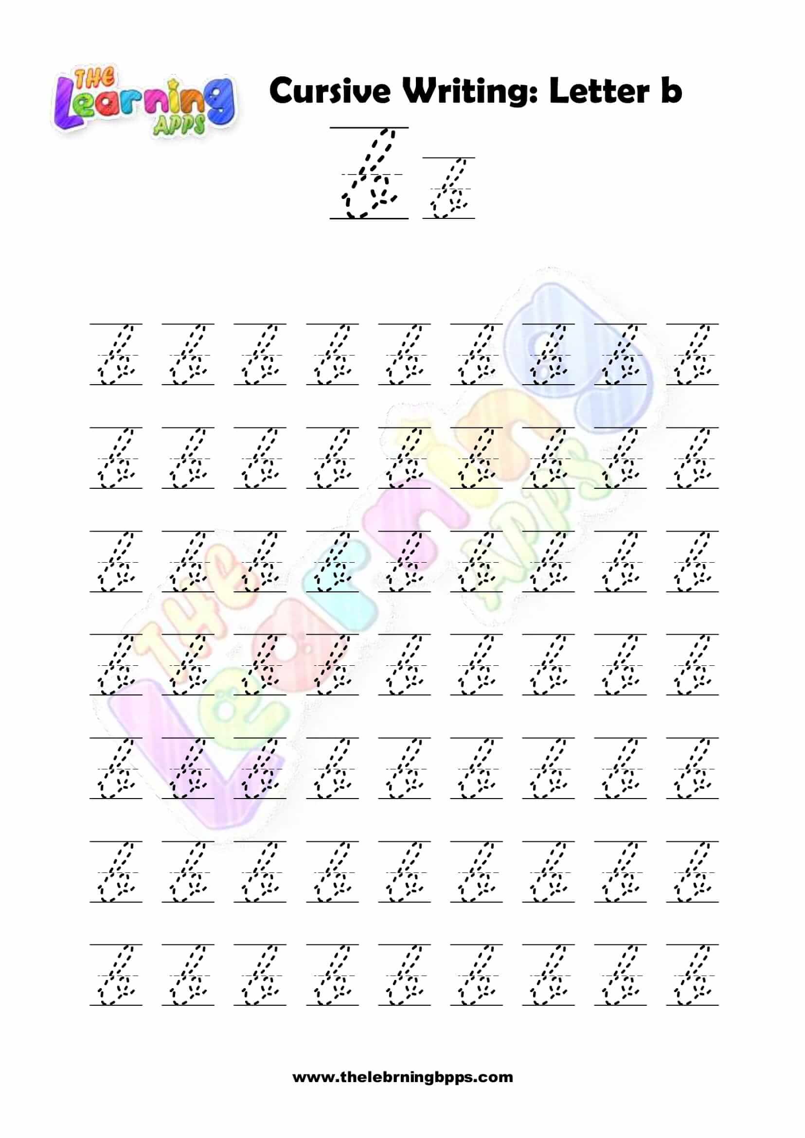 Cursive Printable B Cursive Printable B