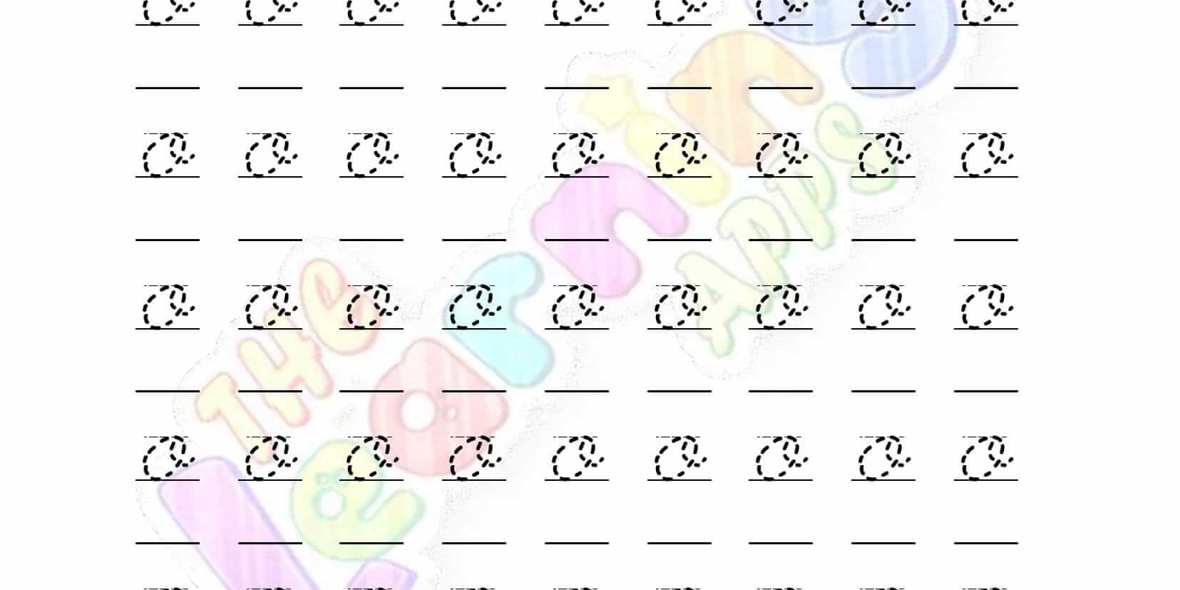 Free Printable Cursive Letter O Writing Grade 1 Worksheets