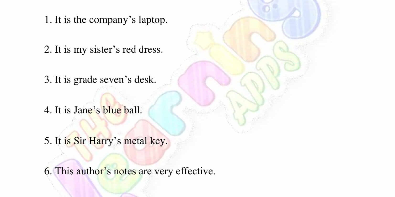 Possessive Noun 08 Possessive Noun 08