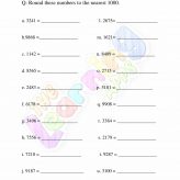Rounding numbers worksheet for grade three 01