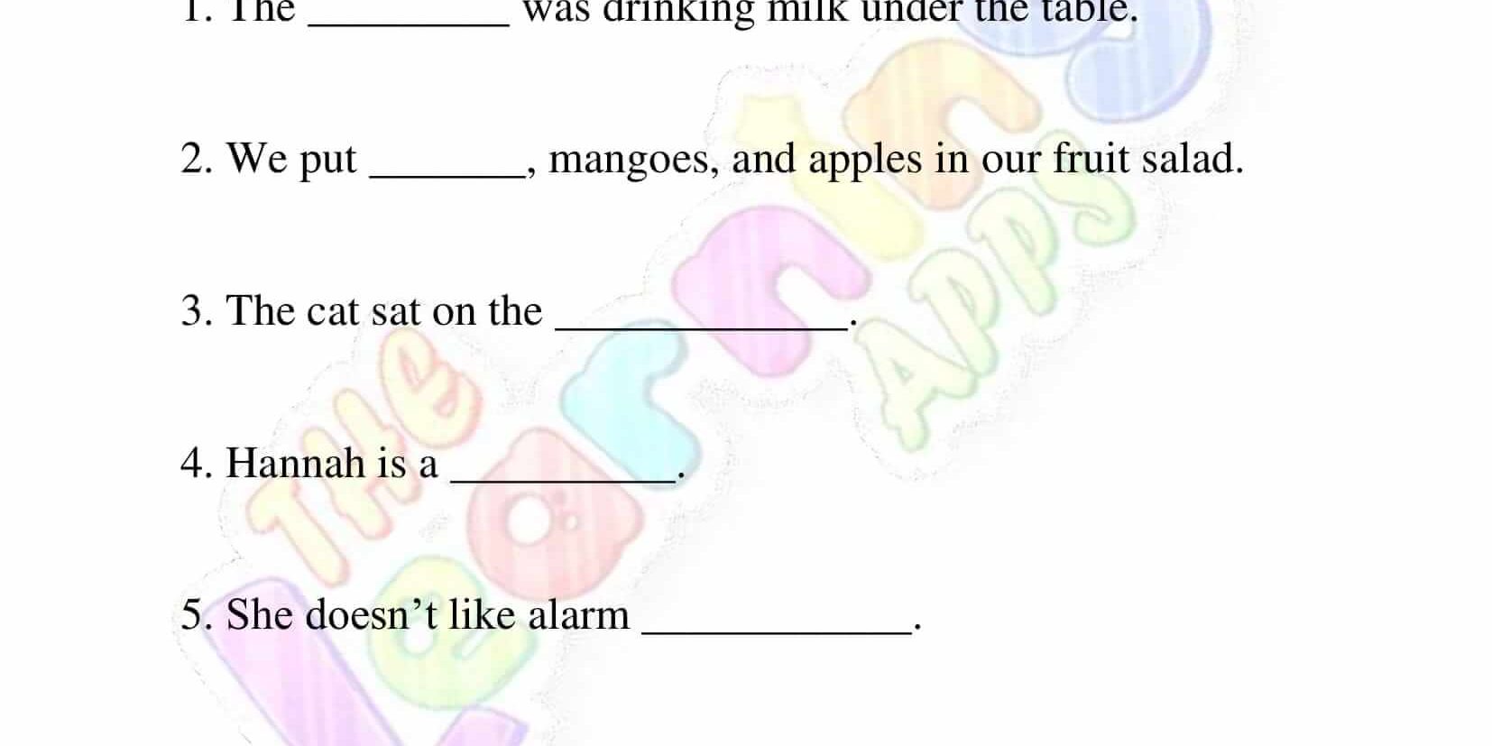 vocabulary worksheet for grade one 01
