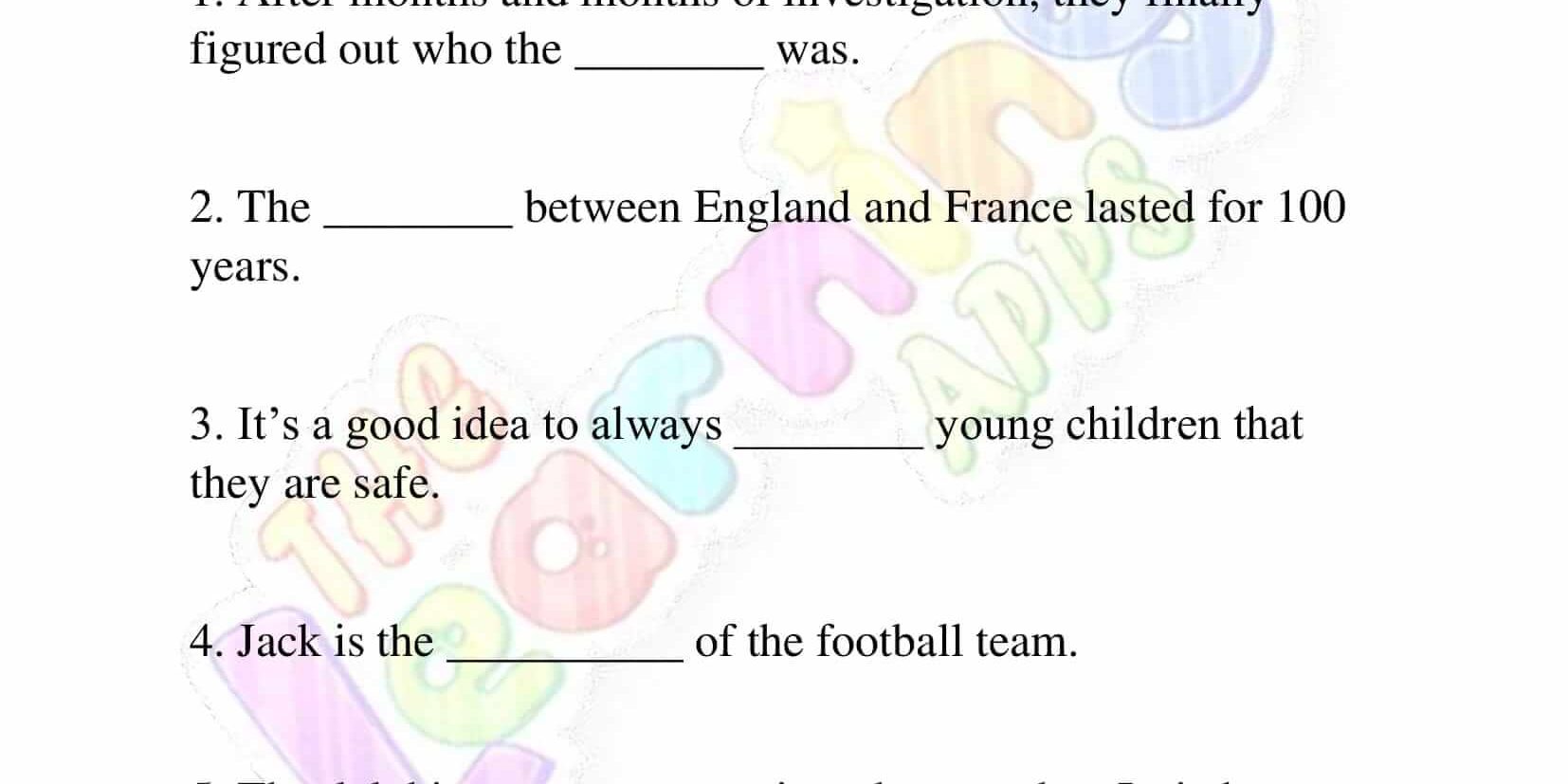 vocabulary worksheet for grade three 04