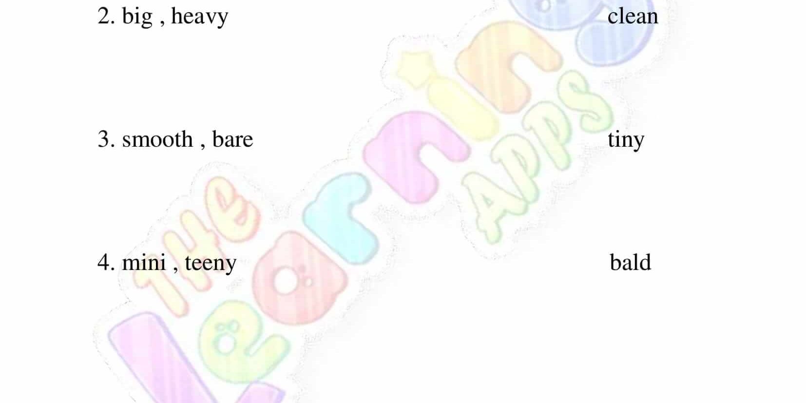 vocabulary worksheet for grade two 01