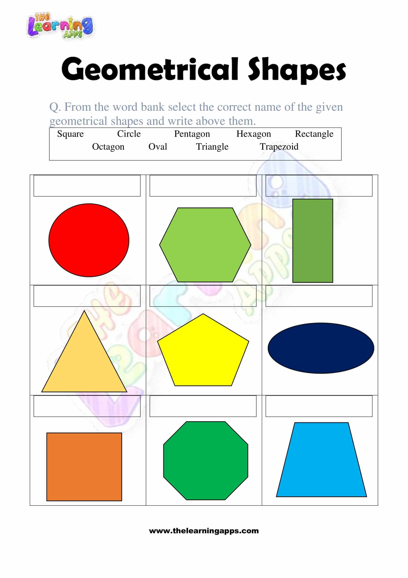 Geometrical Shapes - Grade 2 - Activity 1