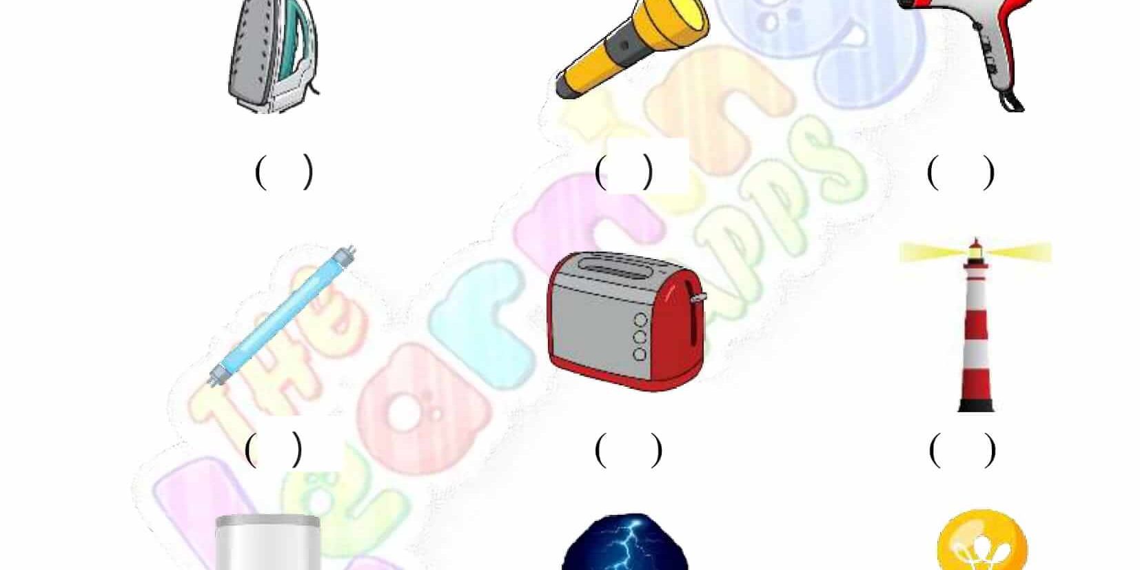 Oppgaveark for varme og lys - klasse 2 - aktivitet 10