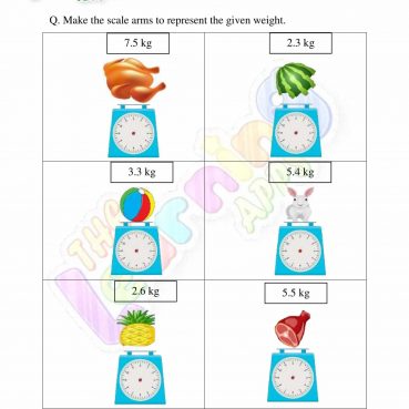 Measurement Worksheet - Grade 1 - Activity 1