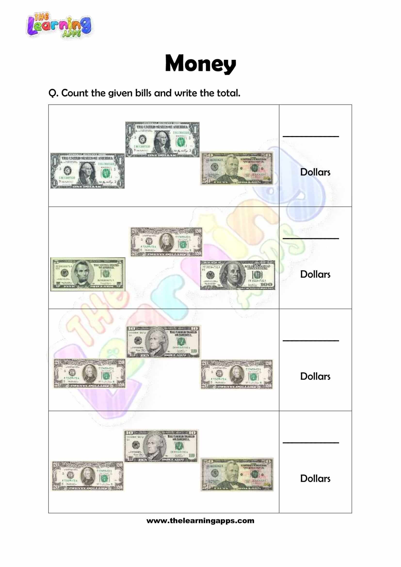 Money Worksheet - Grade 2 - Activity 6