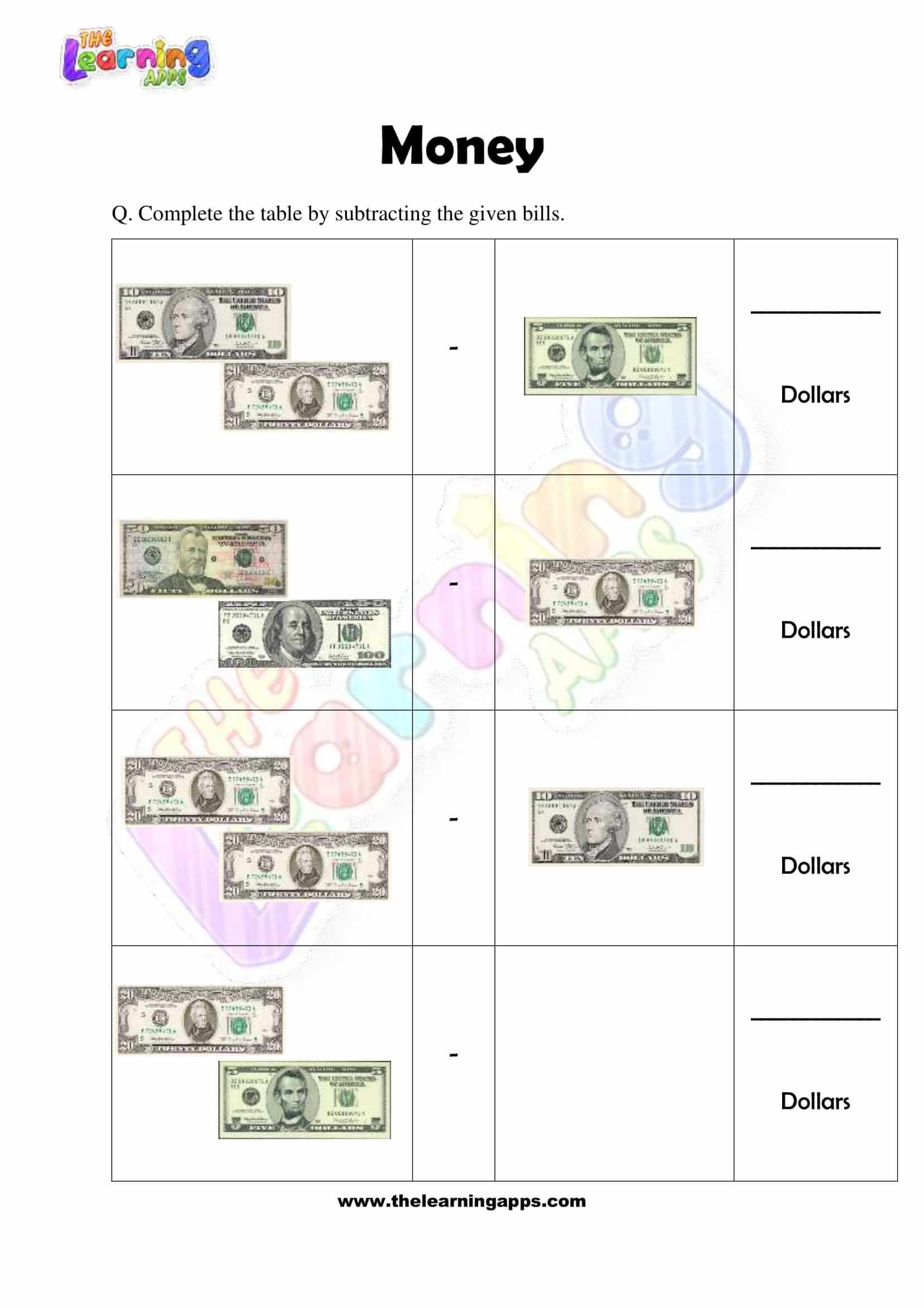Money Worksheet - Grade 2 - Activity 8