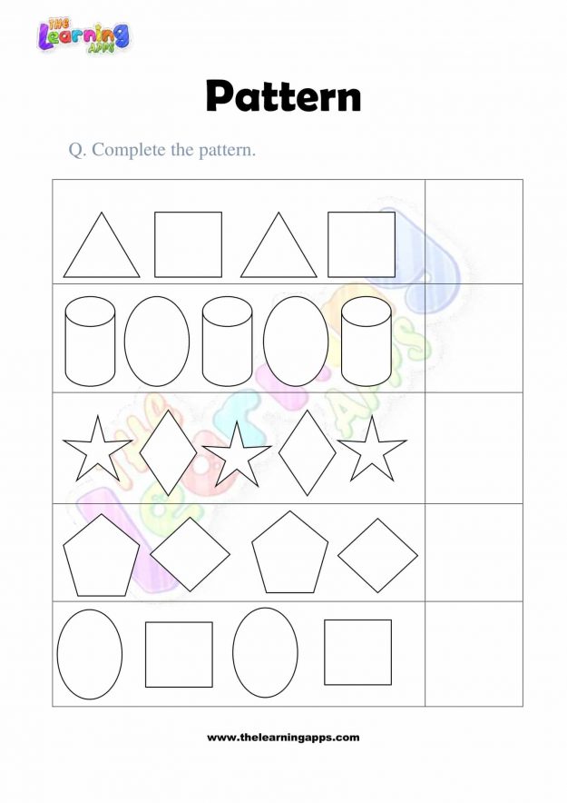 Pattern Worksheet - Grade 2 - Activity 3