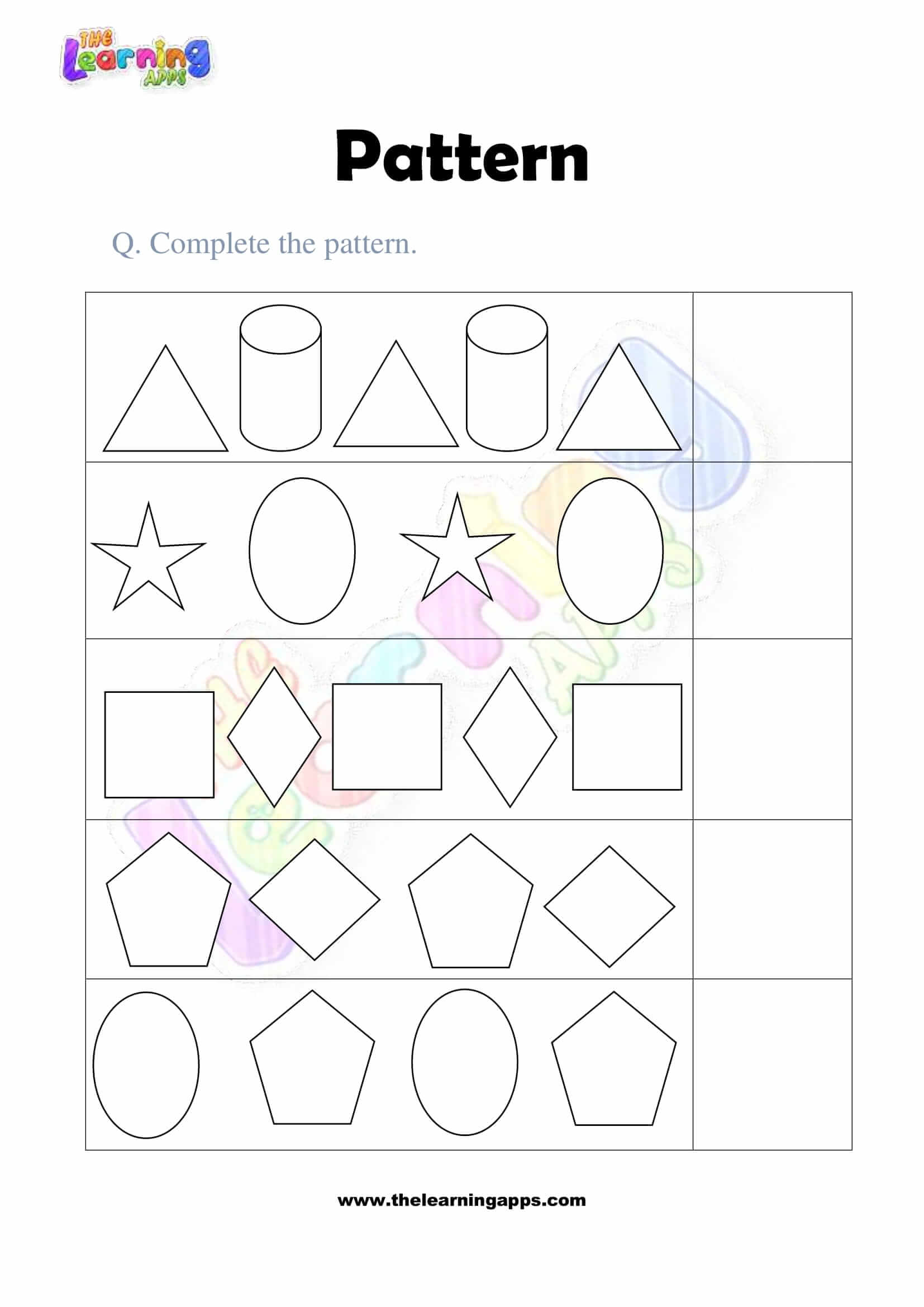 Pattern Worksheet - Grade 2 - Activity 4