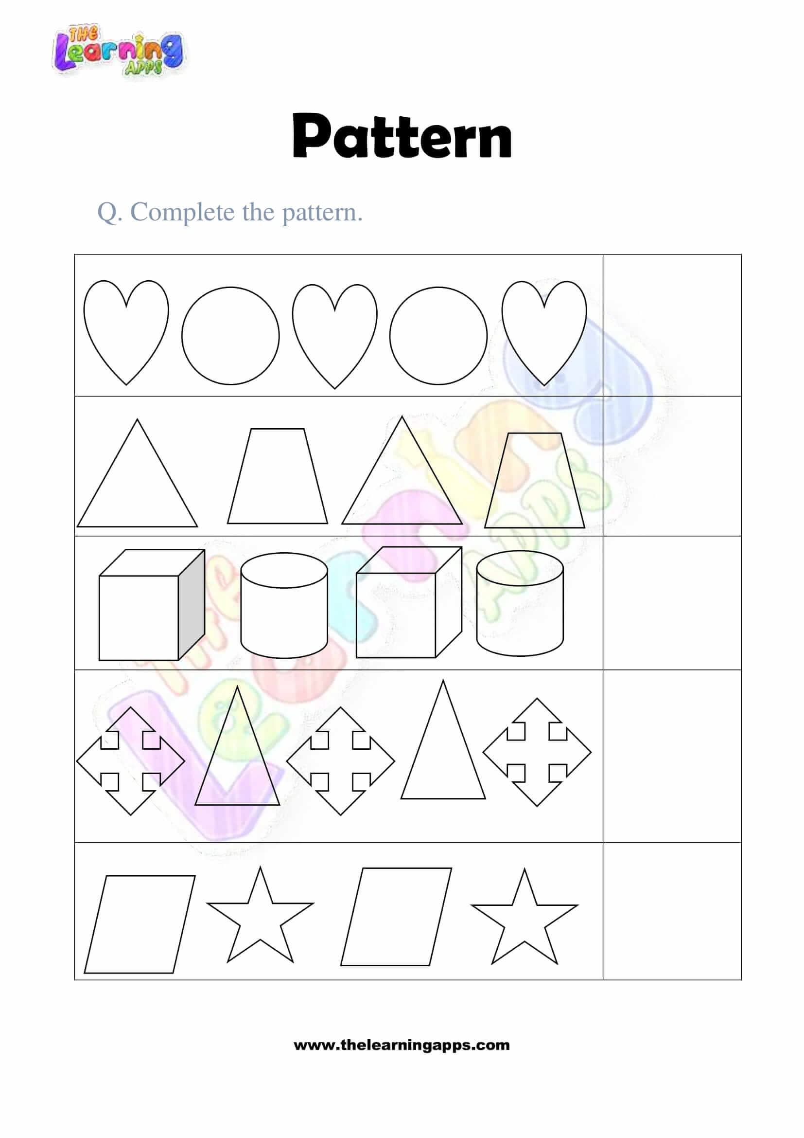 Pattern Worksheet - Grade 2 - Activity 9