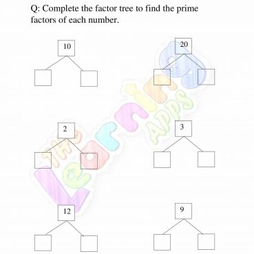 Prime Factors - Grade 1 - Activity 1