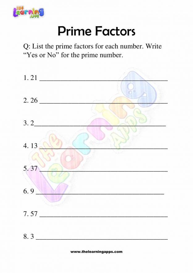 Prime Factors - Grade 2 - Activity 3