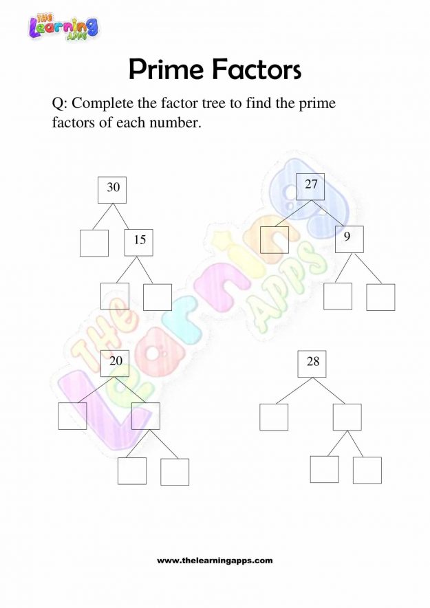 Prime Factors - Grade 2 - Activity 4