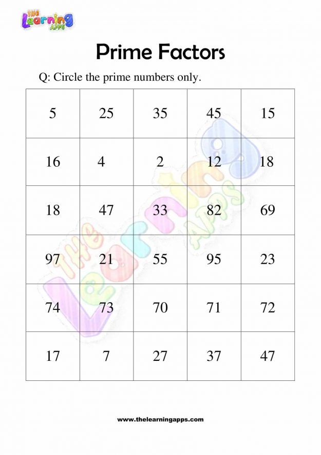 Prime Factors - Grade 2 - Activity 7