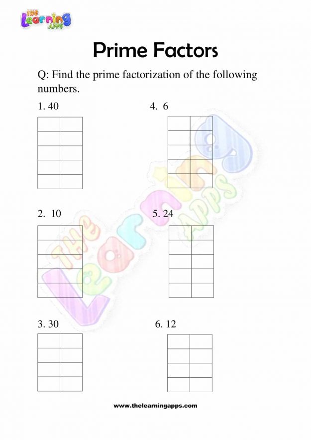 Prime Factors - Grade 2 - Activity 8