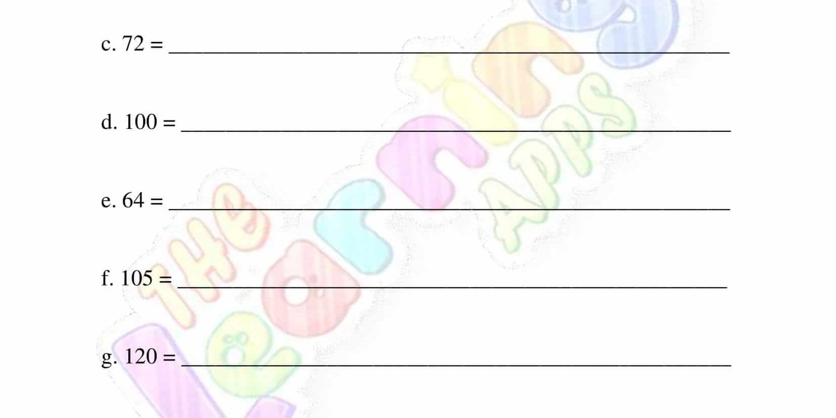 Prime Factors – Grade 3 – Activity 9 Prime Factors - Grade 3 - Activity 9