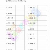Roman Numerals - Grade 1 - Activity 5