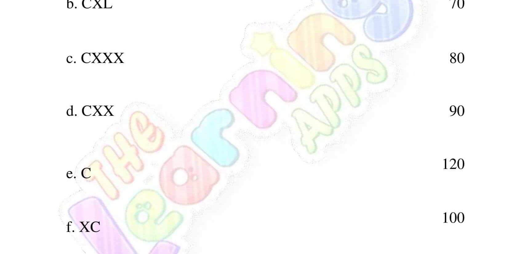 Roman Numerals – Grade 3 – Activity 3 Roman Numerals - Grade 3 - Activity 3