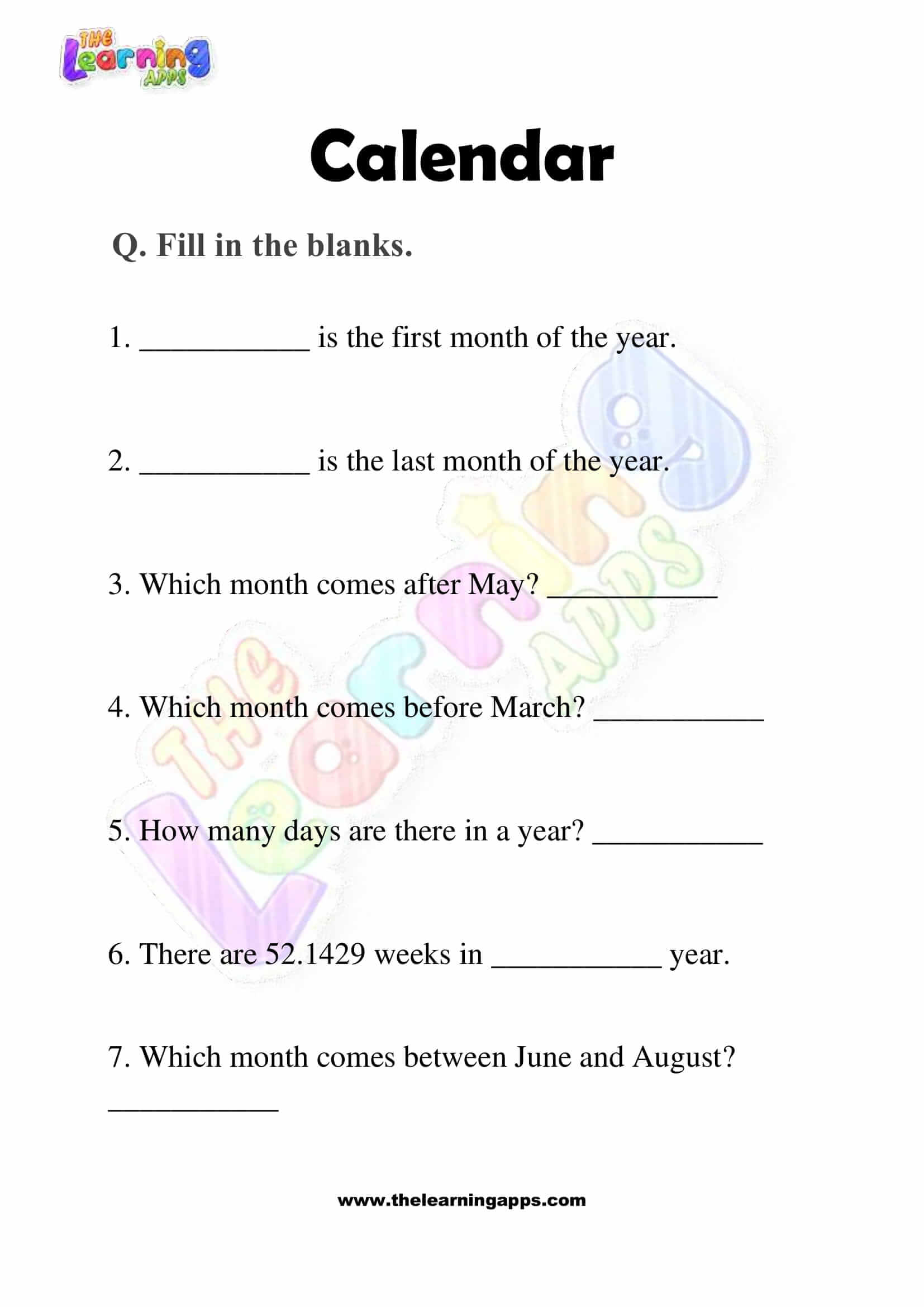 Calendar-Worksheets-Grade-3-Activity-1