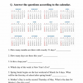 Kalender-Arbeitsblätter-Klasse-3-Aktivität-5