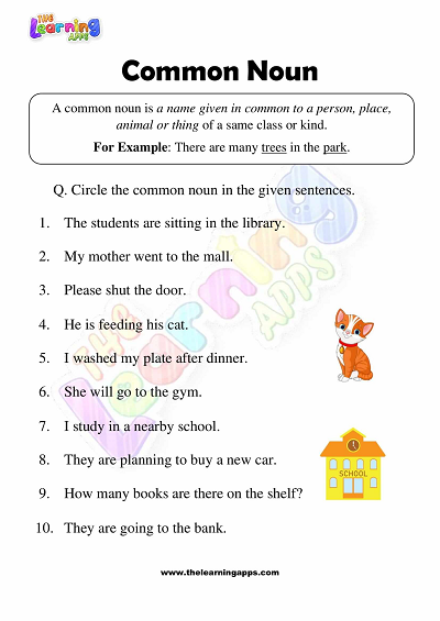 Common-Noun-Worksheets-Grade-3-Activity-1