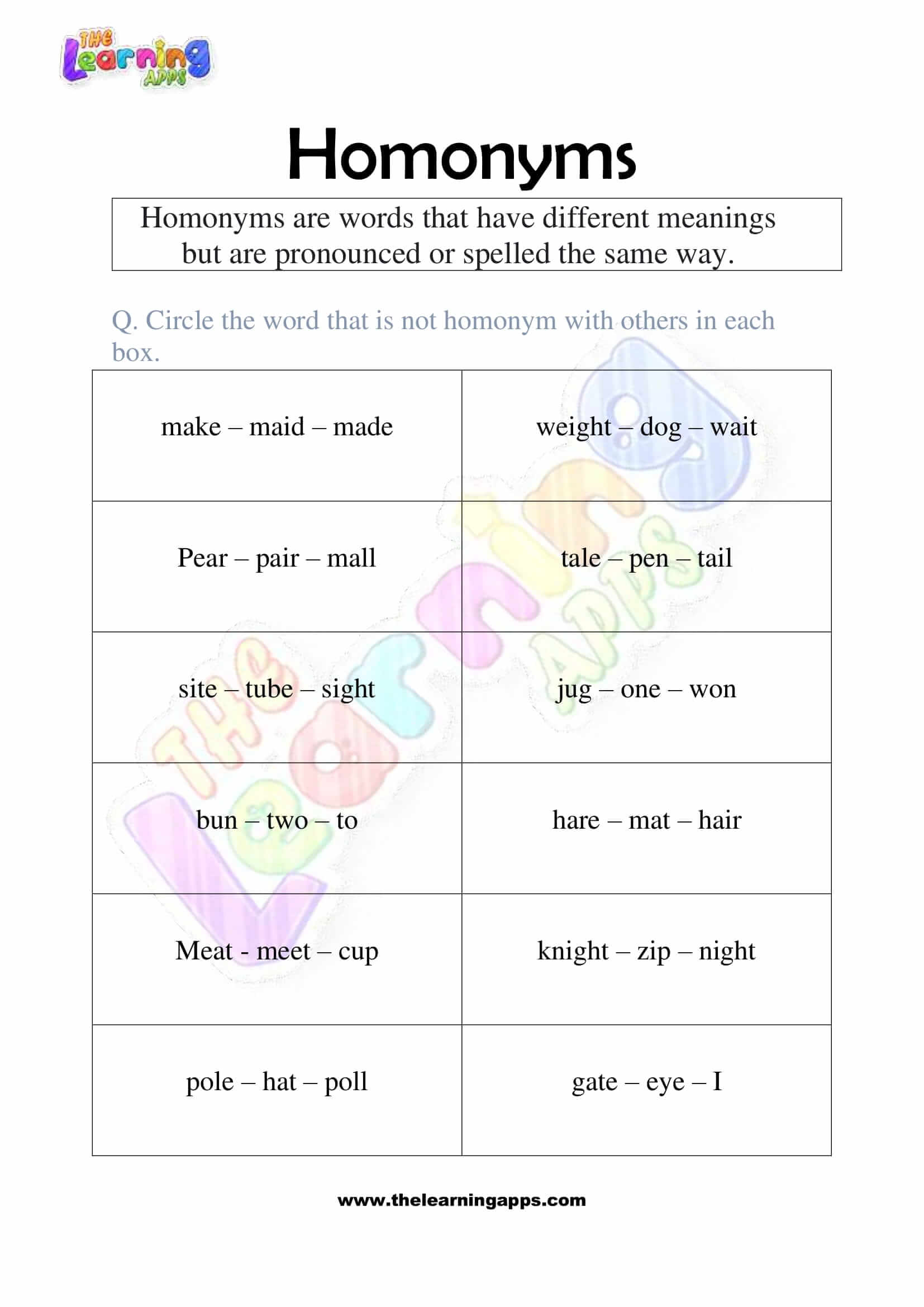 Homonyms-Worksheets-Grade-2-Activity-10
