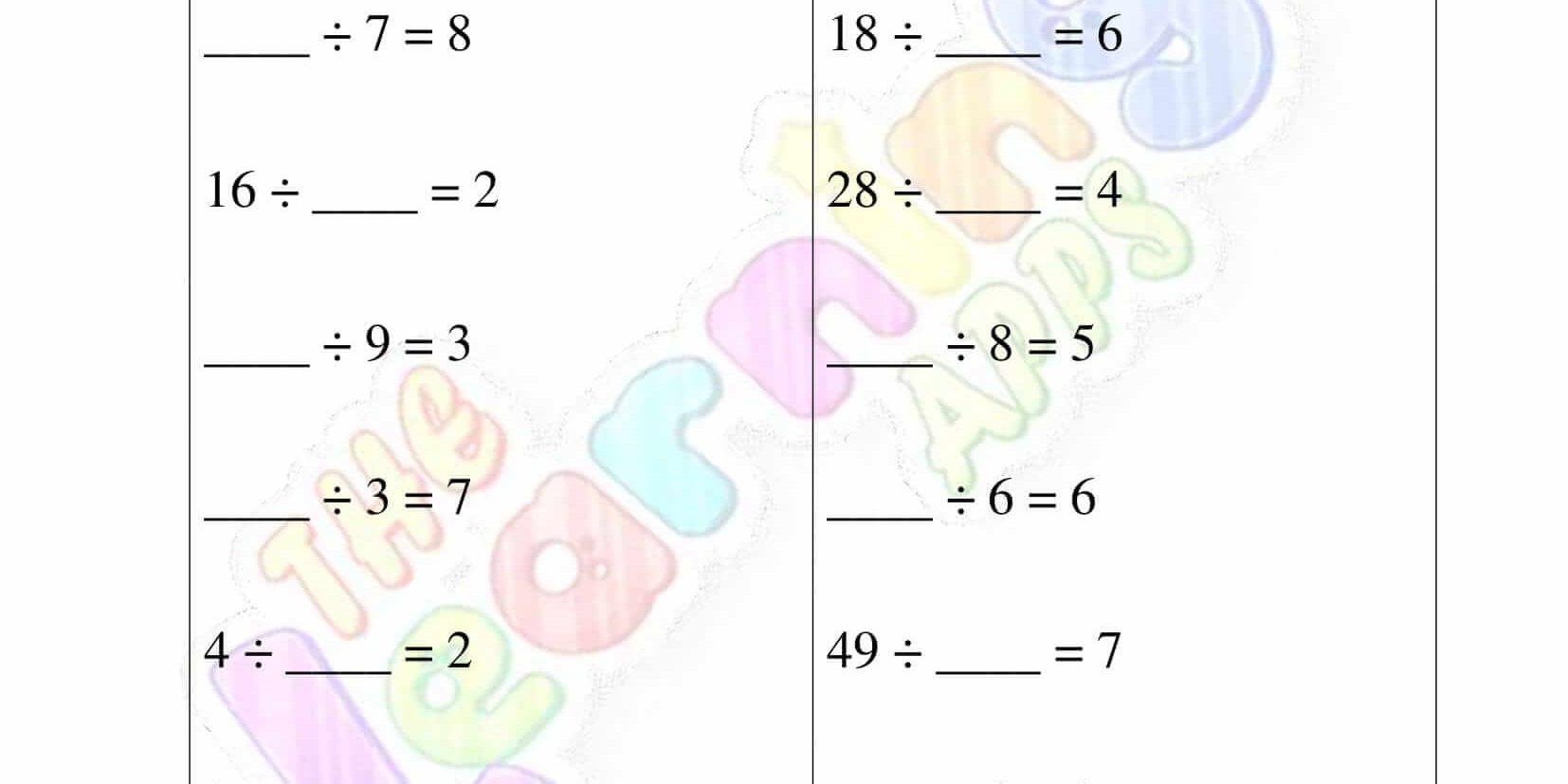 Mental Division – Grade 3 – Activity 3 Mental Division - Grade 3 - Activity 3