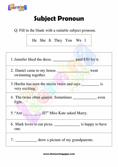 Subject-and-Object-Pronoun-Worksheets-Grade-3-Activity-2