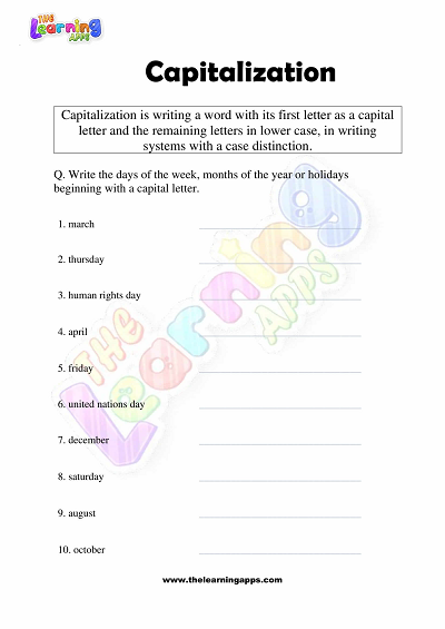 Capitalization-Worksheets-Grade-1-Activity-2