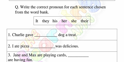 Kata Ganti-Antecedent-Lembaran Kerja-Gred-3-Aktiviti-2