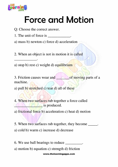 Force-and-Motion-Worksheets-Grade-3-Activity-4