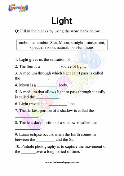 Light-Worksheets-Grade-3-Attività-1